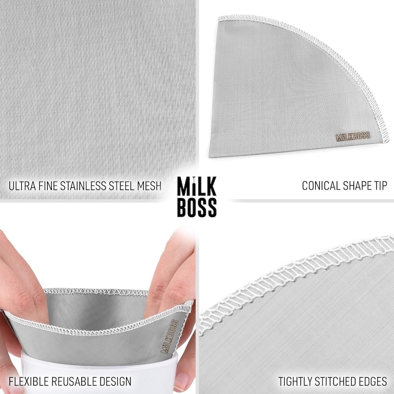 Zulay Kitchen Permanent Paperless Stainless Steel Reusable Coffee Filter
