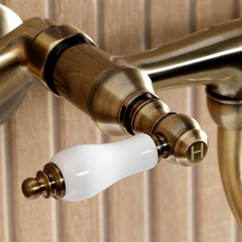 Kingston Brass Kingston Two-Handle 2-Hole Wall Mount Bathroom Faucet