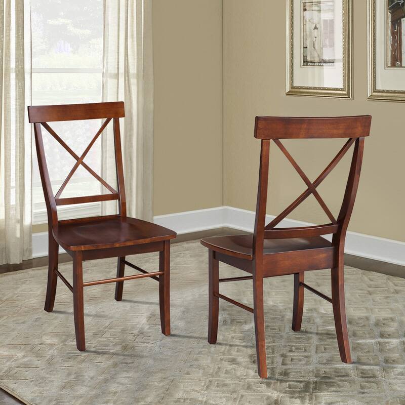 Set of Two X-Back Dining Chairs