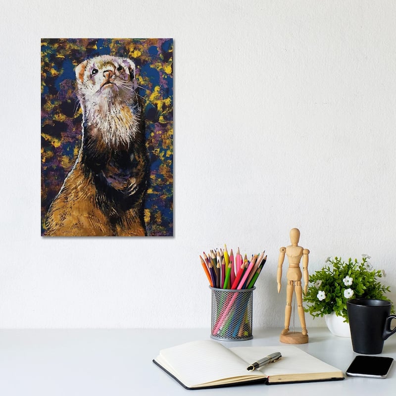 iCanvas "Regal Ferret" by Michael Creese Canvas Print - 12x8x0.75