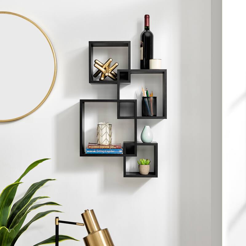 Danya B. Blocchetto Intersecting Cubes Wall Shelf Unit - Horizontal or Vertical
