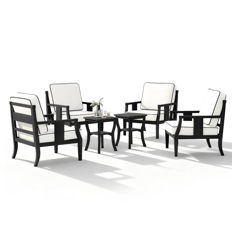 Patio Conversation Sets with Side Table(Set of 6)
