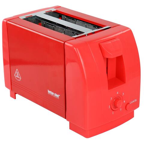 Better Chef Compact Two Slice Countertop Toaster in Red - 2 Slice