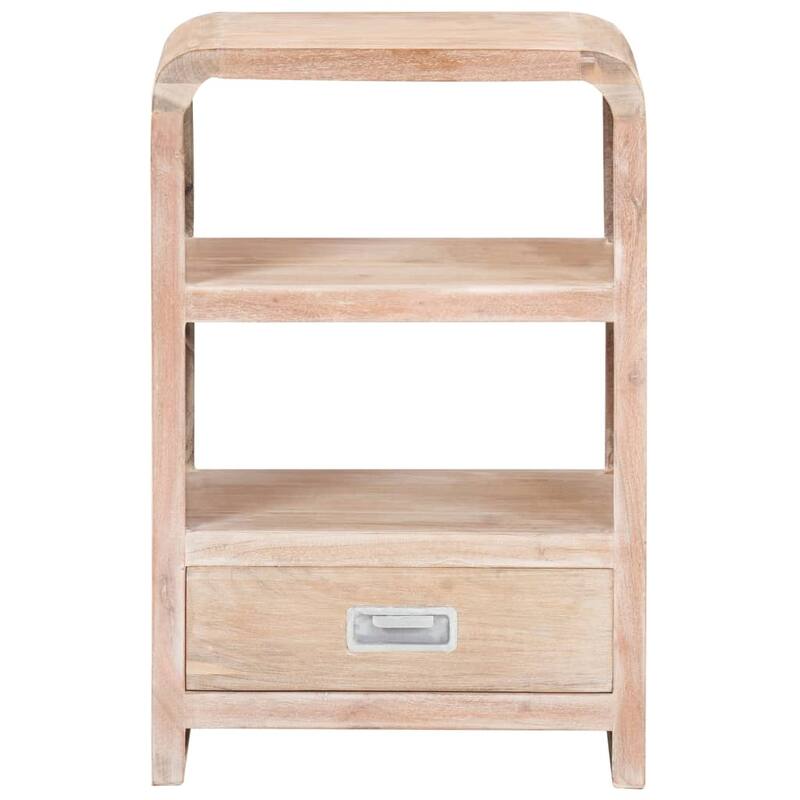 vidaXL Bedside Table 15.7"x11.8"x23.6" Solid Acacia Wood