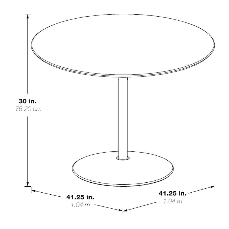 41.25" x 41.25" Flower Round Dining Table
