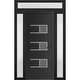 preview thumbnail 8 of 35, VDOMDOORS Manux 8933 | Front Door Exterior Door | Steel | Frame & Hardware Included | 18x80, Matte Black Entry Door Silver - W12+36+12xH80