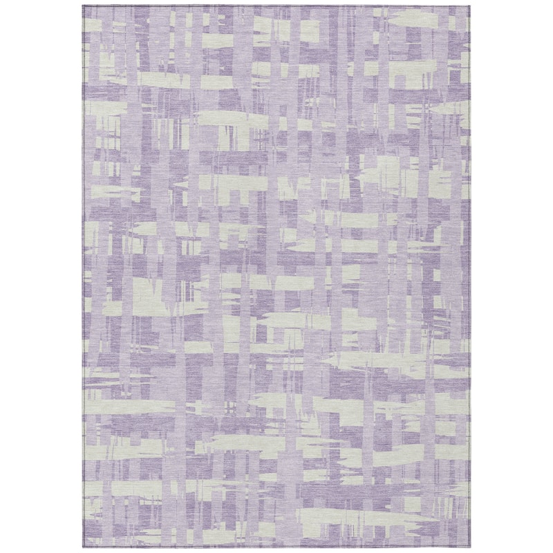 HomeRoots Striped Transitional Rectangle Outdoor Rug
