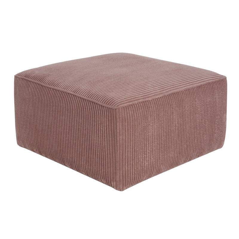 Roomfitters Square Upholstered Ottoman Coffee Table with Modern Low Profile Design