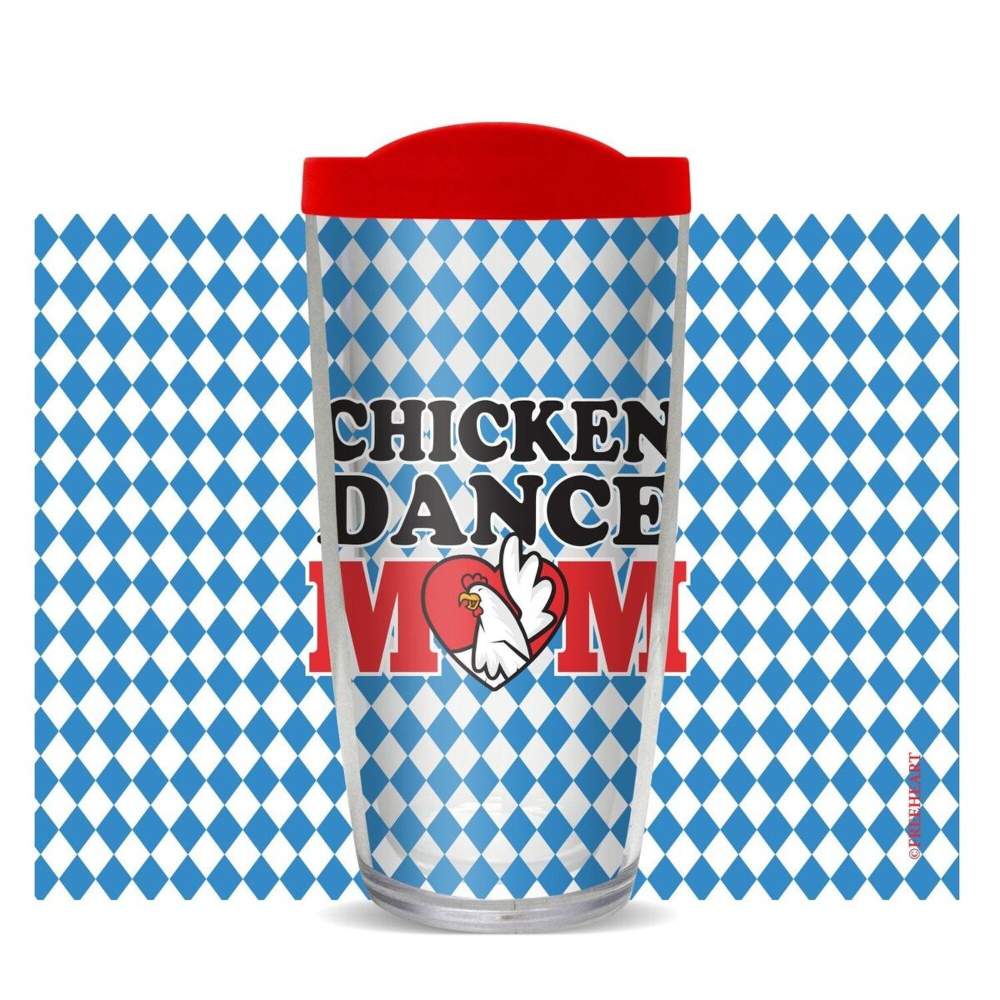 Shop 6 75 Clear And Blue Chicken Dance Mom Double Wall Insulated Travel Tumbler With Lid 16oz On Sale Overstock 31848741 Pagespublic figuredancerkingwood folk dancersvideosthe chicken dance. overstock com