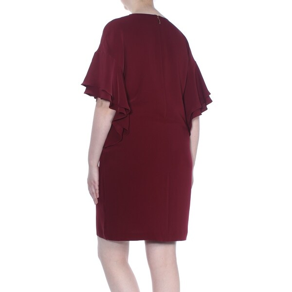 ralph lauren burgundy dress