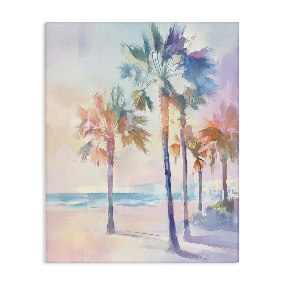 Stupell Pastel Warm Palm Trees Canvas Wall Art Design By Arlington Prints