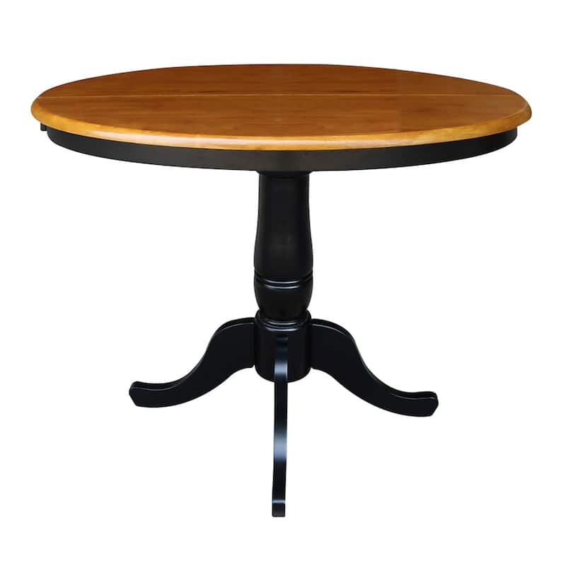 Copper Grove 36-inch Round Pedestal Table with 12-inch Leaf