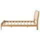 preview thumbnail 9 of 18, Queen Size Platform Bed with LED Headboard and Rattan Accent, Natural Wood
