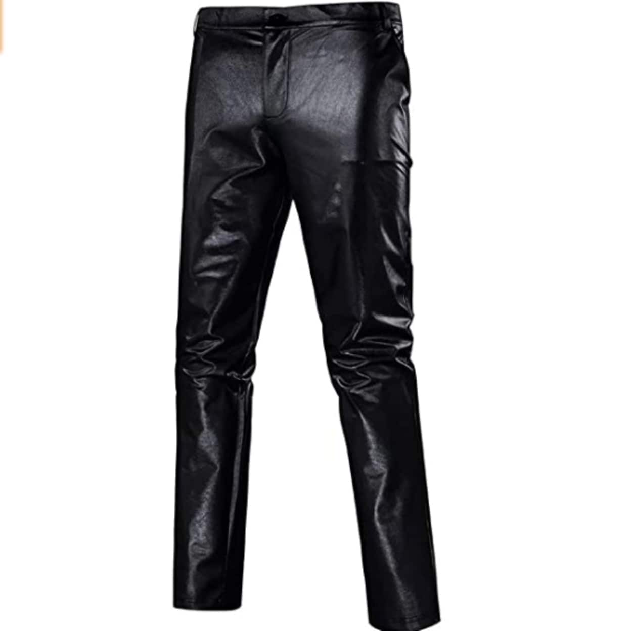 Men's slim fit leather pants clearance