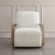 preview thumbnail 31 of 47, Eli Swivel Accent Chair with U-Shaped Wood Arm