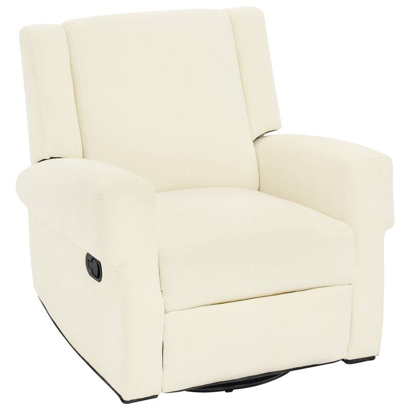 Roomfitters Manual Swivel Rocker Recliner Chair with Adjustable Backrest, Chenille Nursery Glider