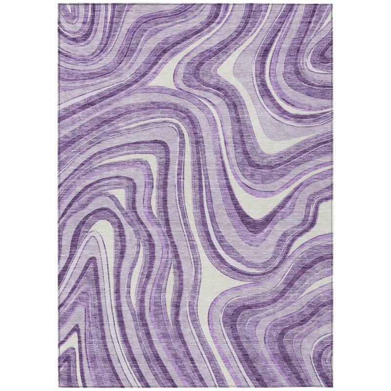 HomeRoots Abstract Transitional Rectangle Outdoor Rug