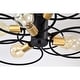 preview thumbnail 5 of 9, Camilla Semi Flush Mount Ceiling Light Matte Black Finish 9-Light - N/A