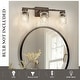 preview thumbnail 10 of 15, 3-Light Vanity Light with Clear Geometric Glass