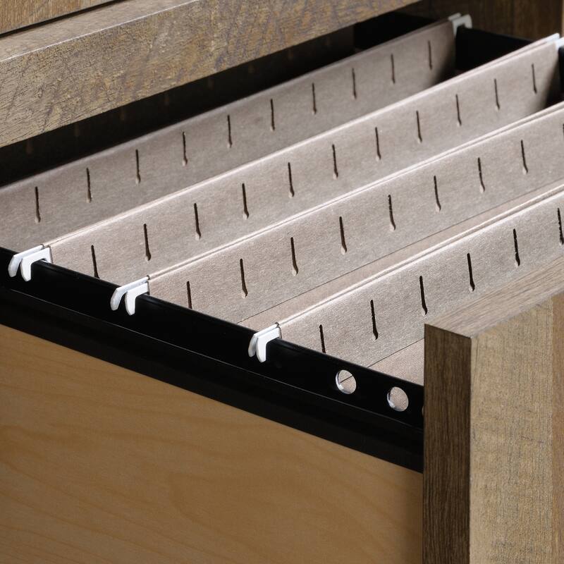 Wood Spacious Desk with Drawer and Cabinet, Brown