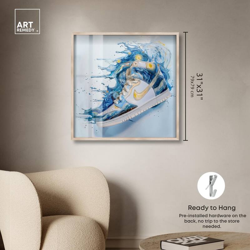 Starry Night Sneaker Splash Shadowbox by Art Remedy