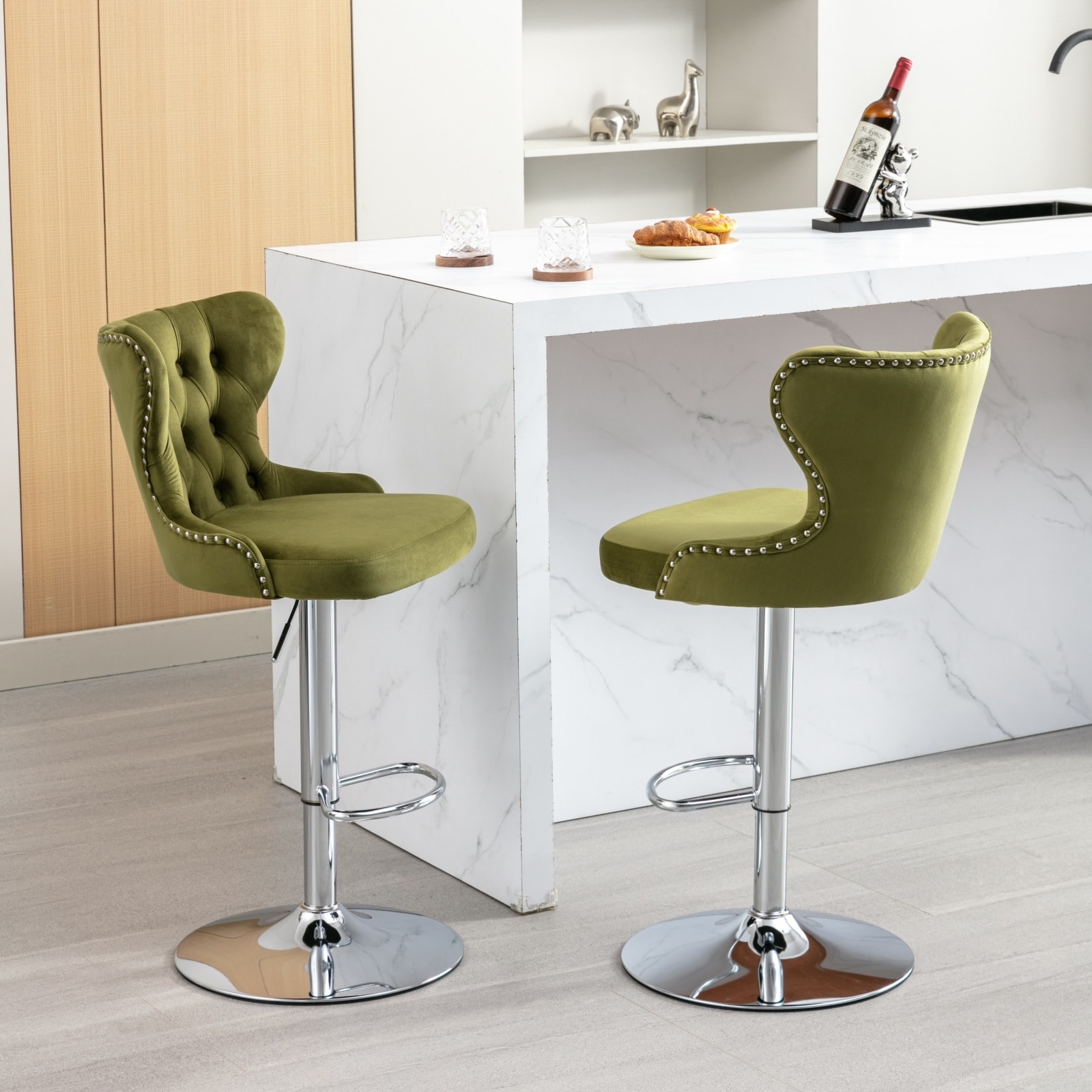 Green breakfast on sale bar stools
