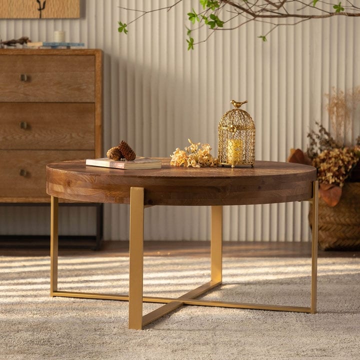 Modern Retro Splicing Round Coffee Table