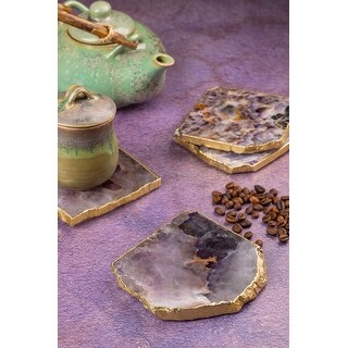 Dazzle Amethyst Coasters, Set of 4 - Purple - Bed Bath & Beyond - 37928409