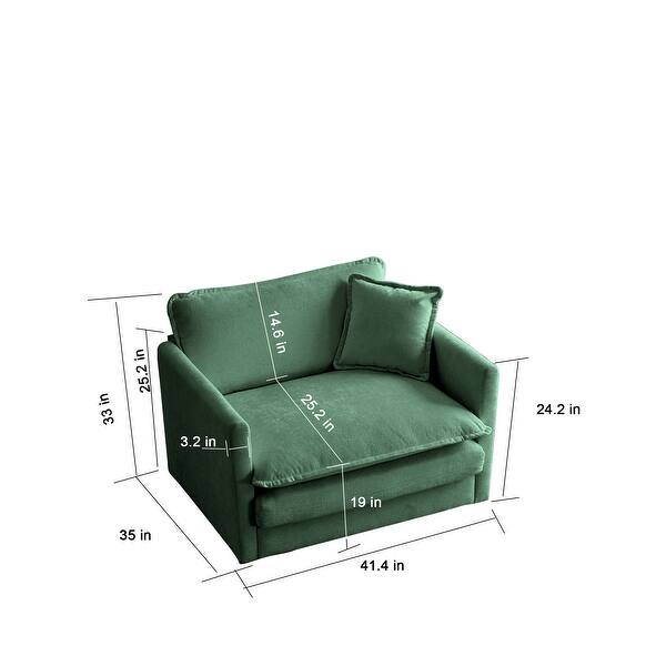 2 Piece Set Sectional Sofa With Deep Seat,Include 3 Seat Sofa,Single