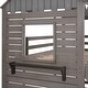 preview thumbnail 15 of 46, Twin Over Twin Bunk Bed Wood Bed with Slide and Ladder
