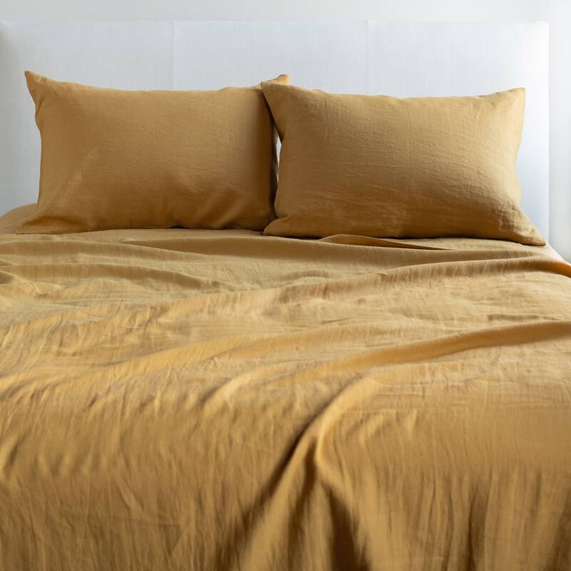 100% French Linen Pillowcase Set by BOKSER HOME
