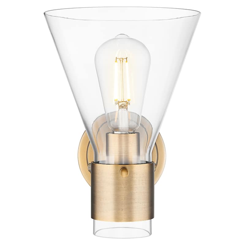 Innovations Lighting 464-1W-G464C-7CL Lawton Cone 9" Tall Bathroom