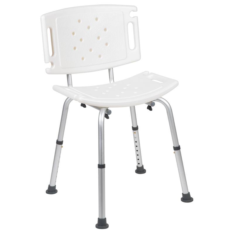 Tool-Free 300 Lb. Capacity, Adjustable Teal Bath & Shower Chair with Large Back