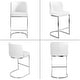 preview thumbnail 3 of 15, 26-Inch Modern Upholstered Bar Stools, Counter Height Bar Stool - 18.11"W x 19.69"D x 37.4"H