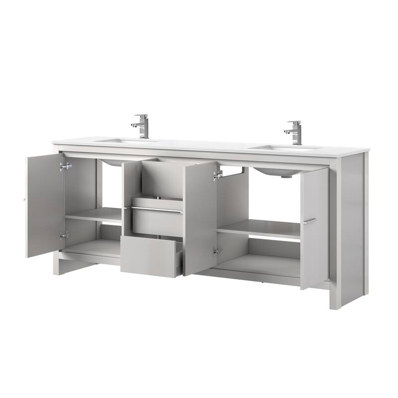Lafarre Bath Vanity Quartz Top, Sink and Chrome Faucet