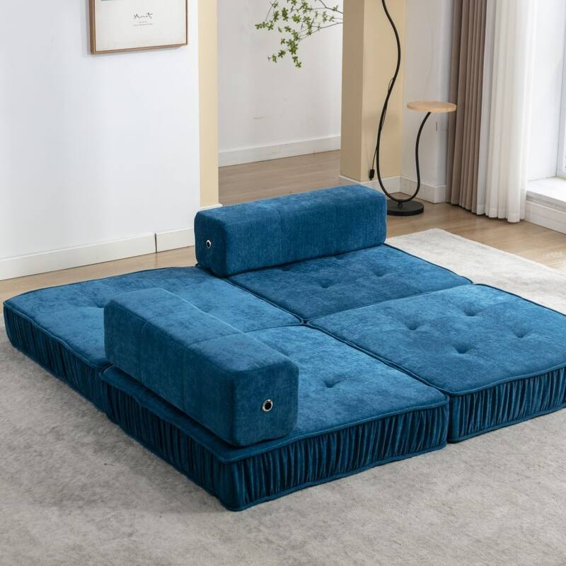 Modern Convertible Modular Sectional Sofa, Minimalist Chenille Sofas Couches