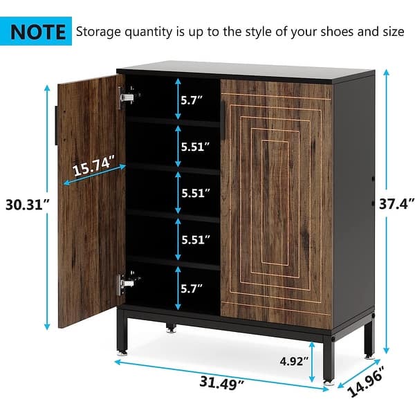 dimension image slide 2 of 3, 20 Pairs Entryway Shoe Storage Cabinet Storage Organizer for Closet