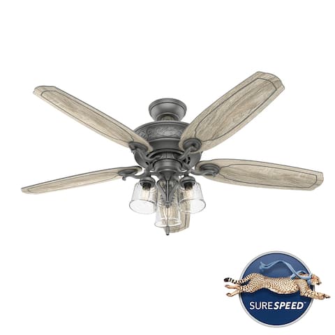 Hunter 54" Abby Ceiling Fan with LED Light Kit and Pull Chain
