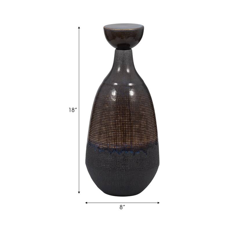 Sagebrook Home Neader Ceramic Vase - Stoneware, Novelty, Textured Gradient