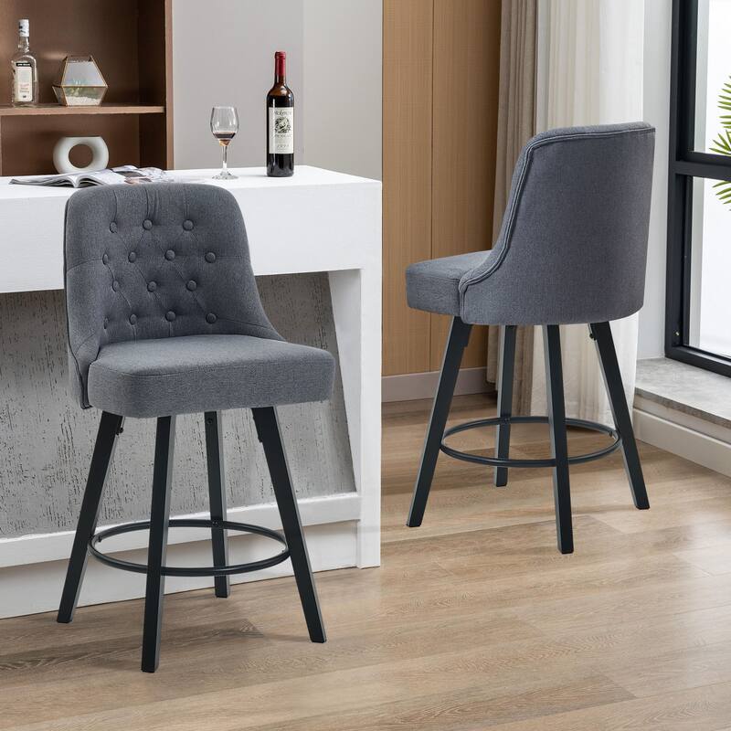 Set Of 2 Modern Counter Stools