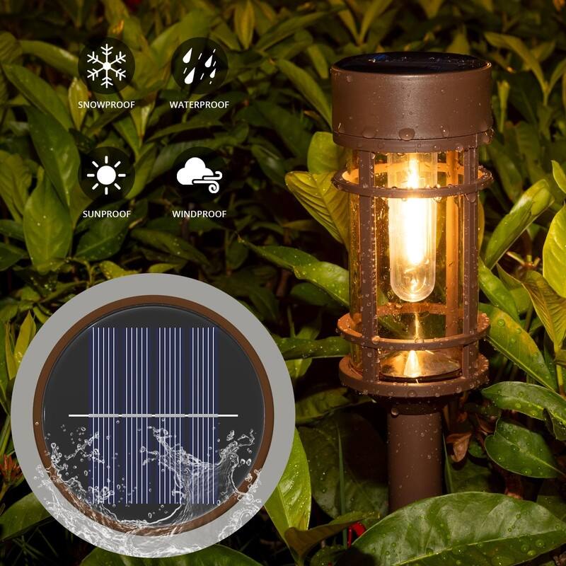 8 Pack Solar Pathway Lights Outdoor, Waterproof Solar Lights Outdoor