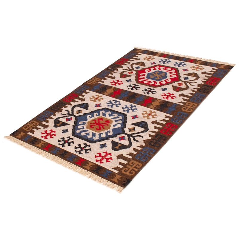Ankara FW Silver Kilim 5'1" x 8'1" - 5'1 x 8'1