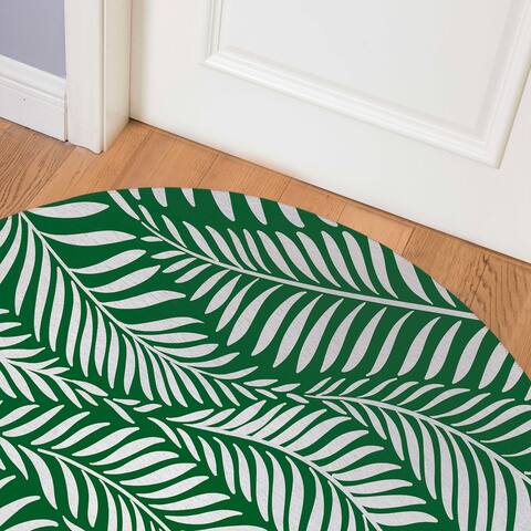 WAVING FERN GREEN Indoor Floor Mat By Kavka Designs