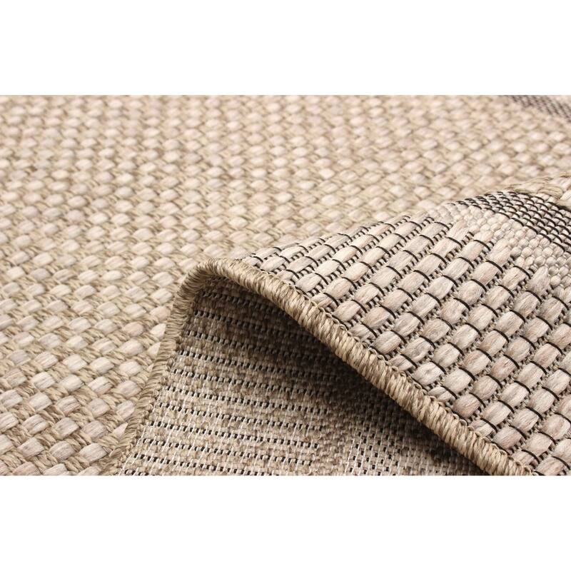 ECARPETGALLERY Machine Woven Brooks Taupe Area Rug