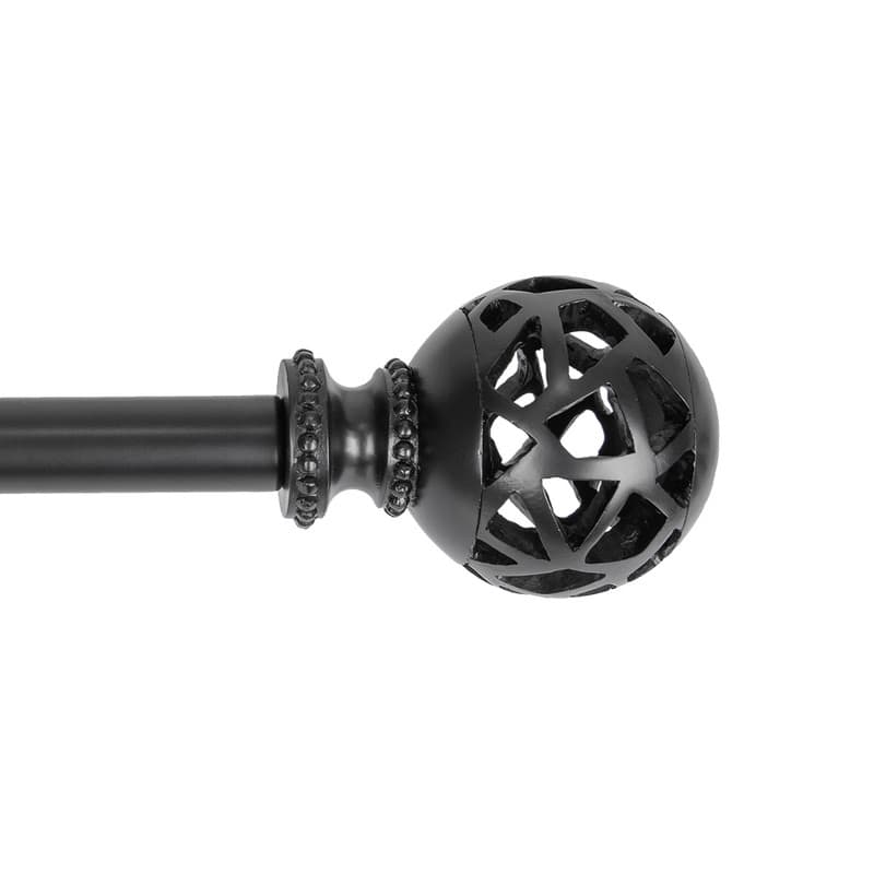 UTOPIA ALLEY 3/4 Inch Curtain Rod, Single Decorative Drapery Rod, Adjustable Curtain rods for Windows