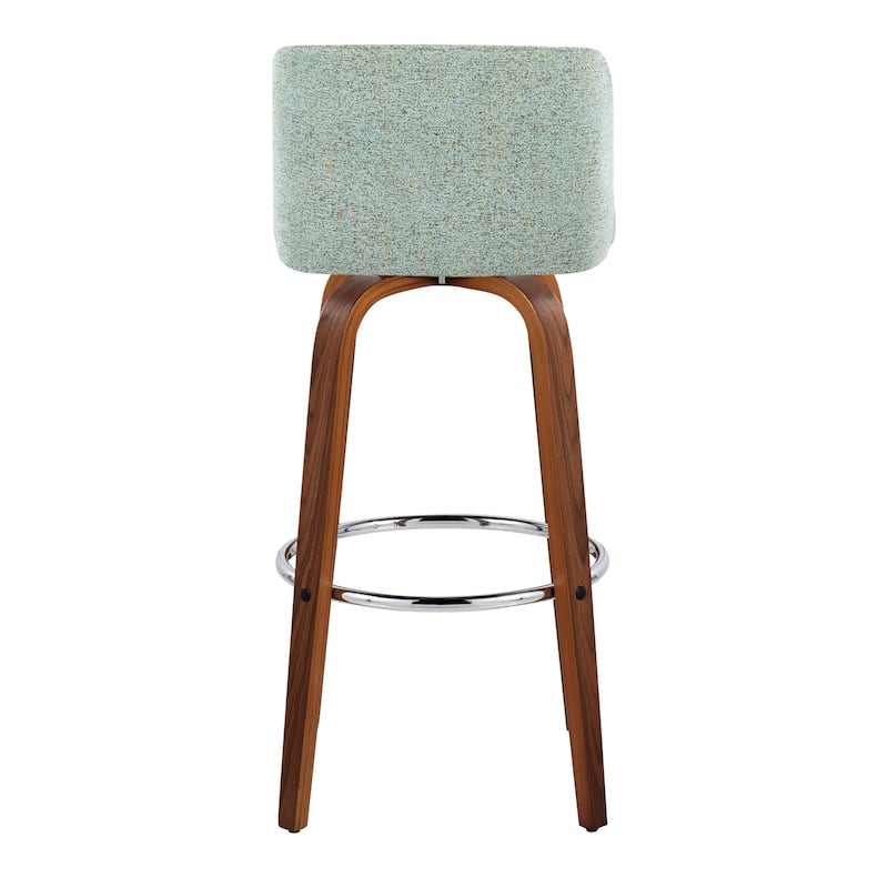 Carson Carrington Vallberga 30" Fixed-Height Bar Stool with Walnut Wood Base (Set of 2)