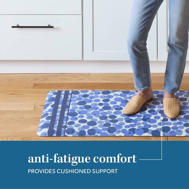 SUR LA TABLE KITCHEN ESSENTIALS Fresh Blueberries Fruit Anti Fatigue Comfort Mat, Kitchen Mat