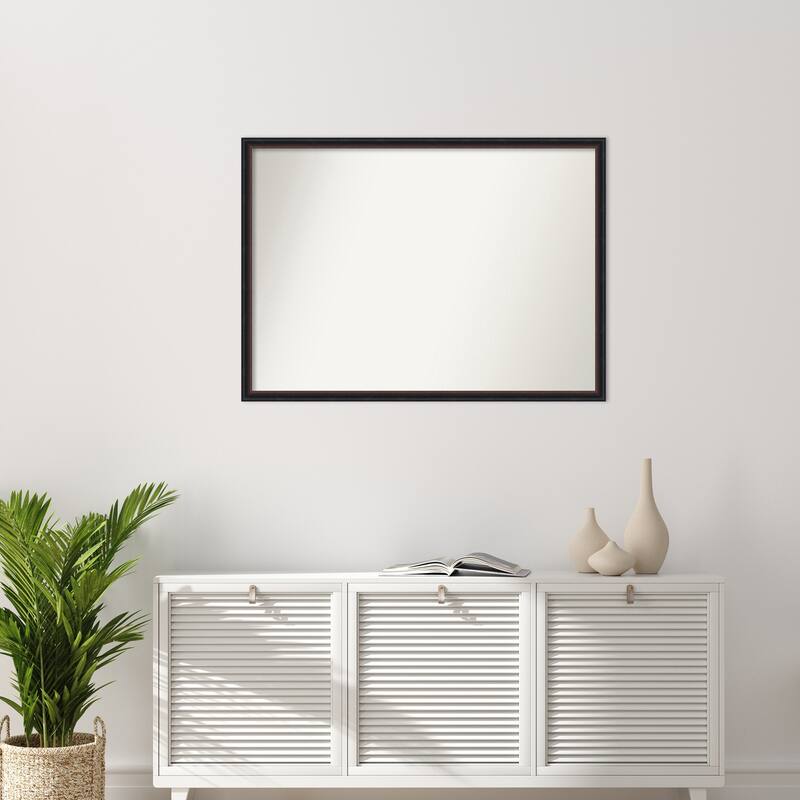 Salon Scoop Non-Beveled Wood Framed Wall Mirror