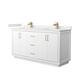 Option White / White Quartz Top / Satin Bronze Hardware