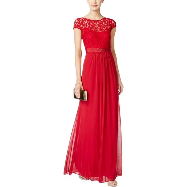 Adrianna Papell Womens Evening Dress Lace Embellished. Opens flyout.